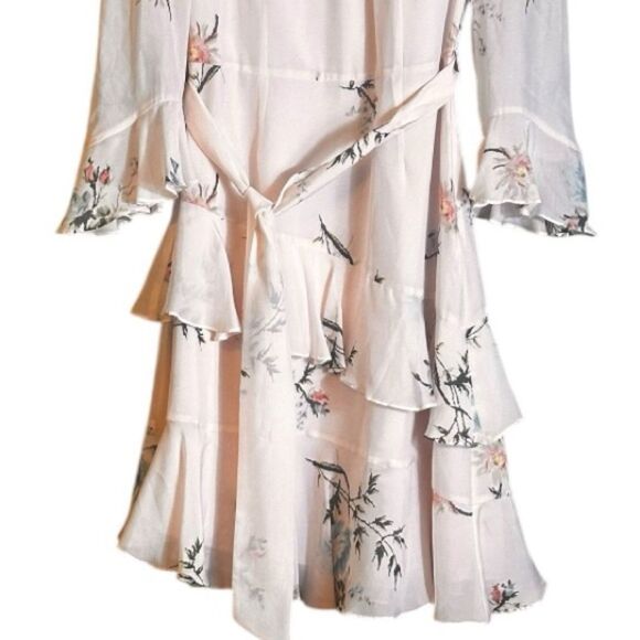 JOIE Kayane Asymmetrical Tiered Ruffle Silk Dress Rose Bud Size 0 📦 - Picture 9 of 10